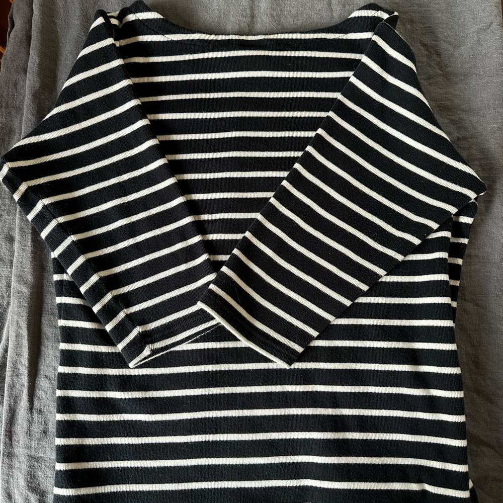 LL Bean Striped Boat Neck Sweater